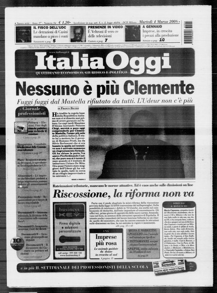 Italia oggi : quotidiano di economia finanza e politica